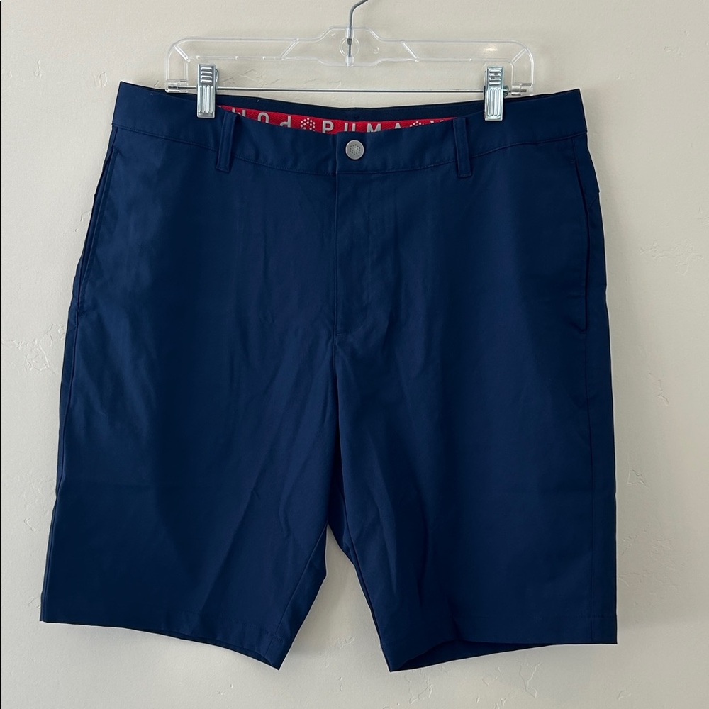 Puma Men's Deep Blue Flat Front Shorts